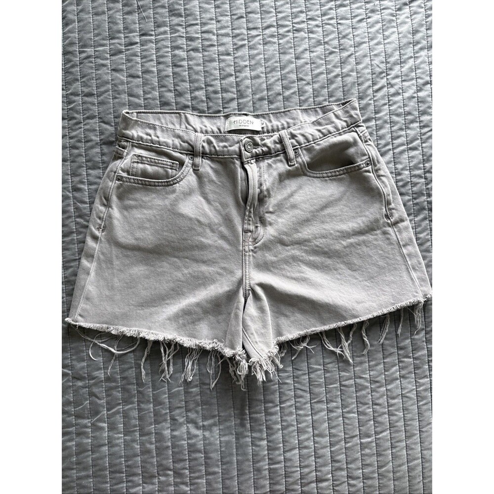 Hidden Gravel Grey Wash Jean Shorts Woman’s Size Med